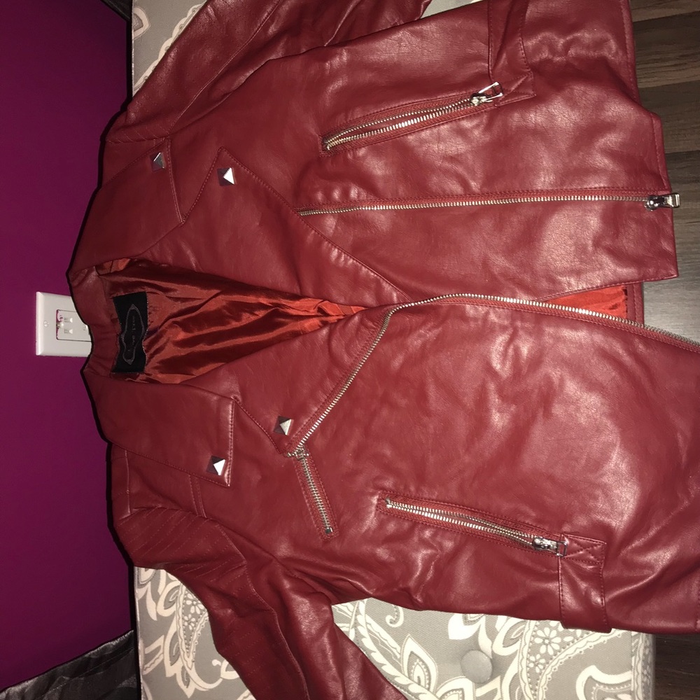 Leather jacket size large